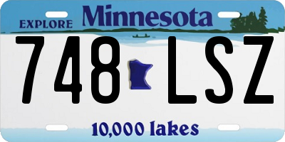 MN license plate 748LSZ