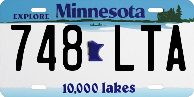 MN license plate 748LTA