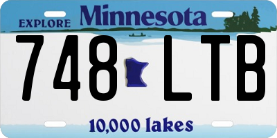 MN license plate 748LTB