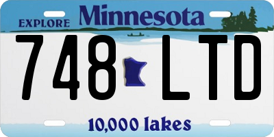 MN license plate 748LTD
