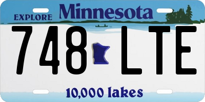 MN license plate 748LTE