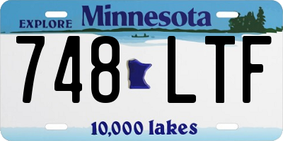 MN license plate 748LTF