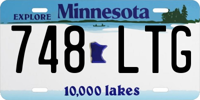MN license plate 748LTG
