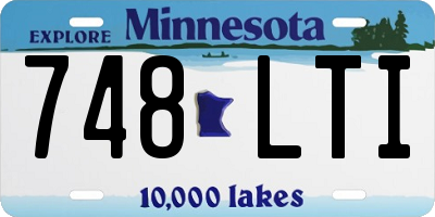 MN license plate 748LTI