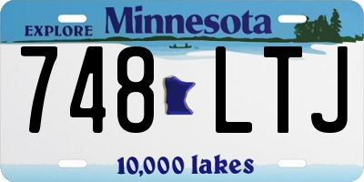 MN license plate 748LTJ