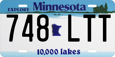 MN license plate 748LTT