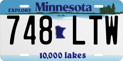 MN license plate 748LTW
