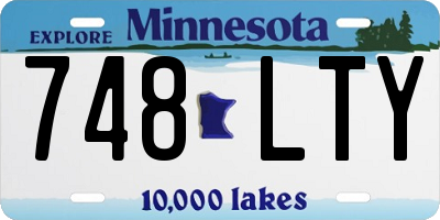 MN license plate 748LTY