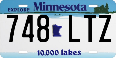 MN license plate 748LTZ