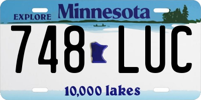 MN license plate 748LUC