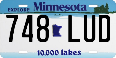 MN license plate 748LUD