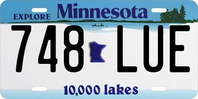 MN license plate 748LUE