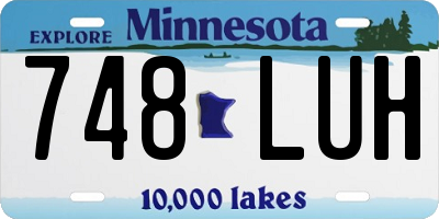 MN license plate 748LUH