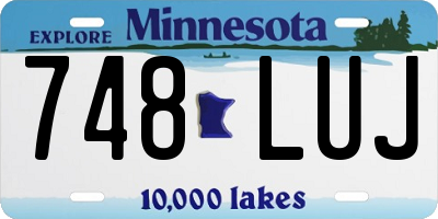MN license plate 748LUJ