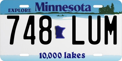 MN license plate 748LUM