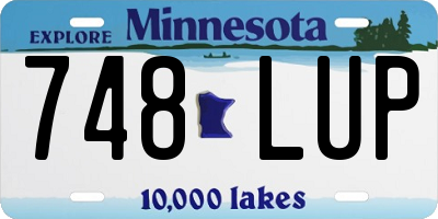 MN license plate 748LUP