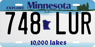 MN license plate 748LUR