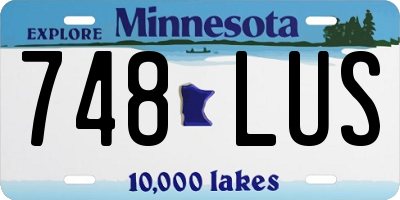 MN license plate 748LUS