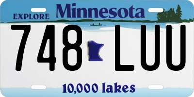 MN license plate 748LUU