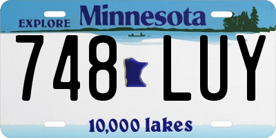 MN license plate 748LUY