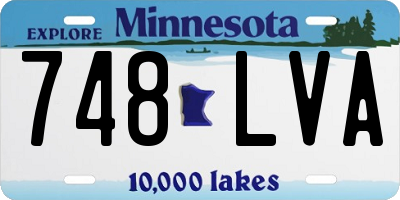 MN license plate 748LVA