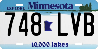 MN license plate 748LVB