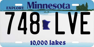 MN license plate 748LVE
