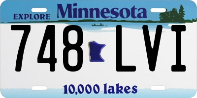 MN license plate 748LVI