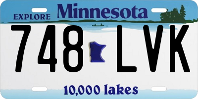 MN license plate 748LVK