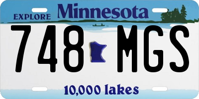 MN license plate 748MGS