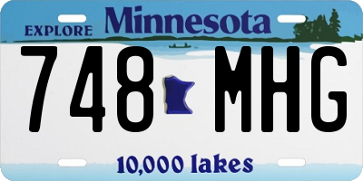 MN license plate 748MHG