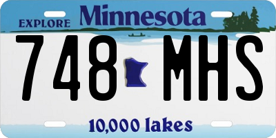 MN license plate 748MHS