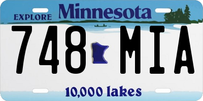 MN license plate 748MIA