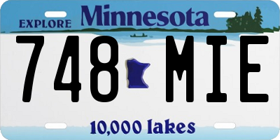 MN license plate 748MIE