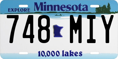 MN license plate 748MIY