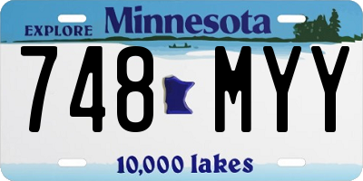 MN license plate 748MYY