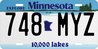 MN license plate 748MYZ