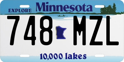 MN license plate 748MZL