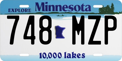 MN license plate 748MZP