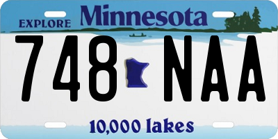 MN license plate 748NAA