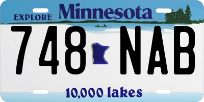 MN license plate 748NAB