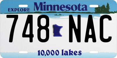 MN license plate 748NAC