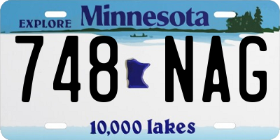 MN license plate 748NAG