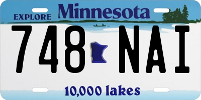 MN license plate 748NAI