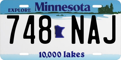 MN license plate 748NAJ