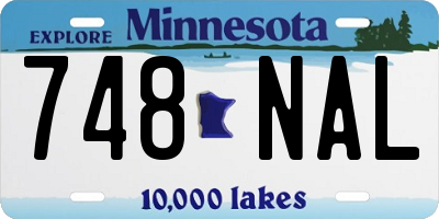 MN license plate 748NAL