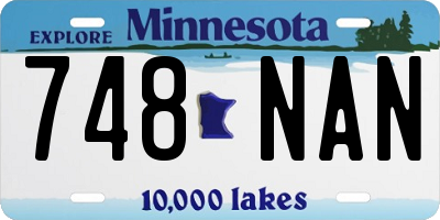 MN license plate 748NAN