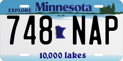 MN license plate 748NAP