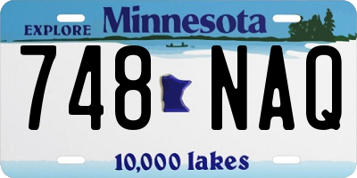 MN license plate 748NAQ