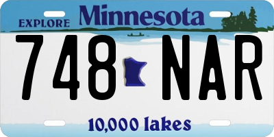 MN license plate 748NAR